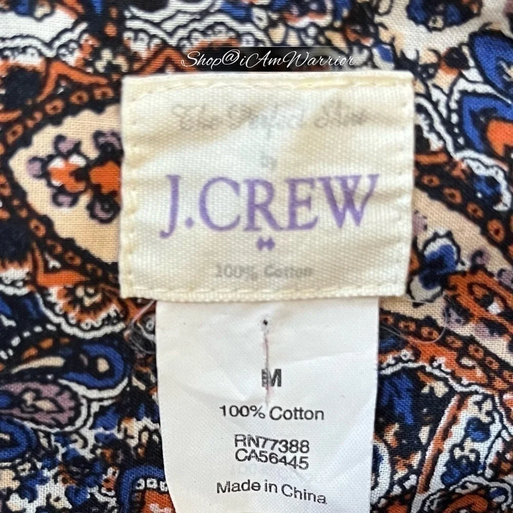 J.Crew cotton perfect shirt in marine sunset paisley *shop@iamwarrior